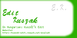 edit kuszak business card